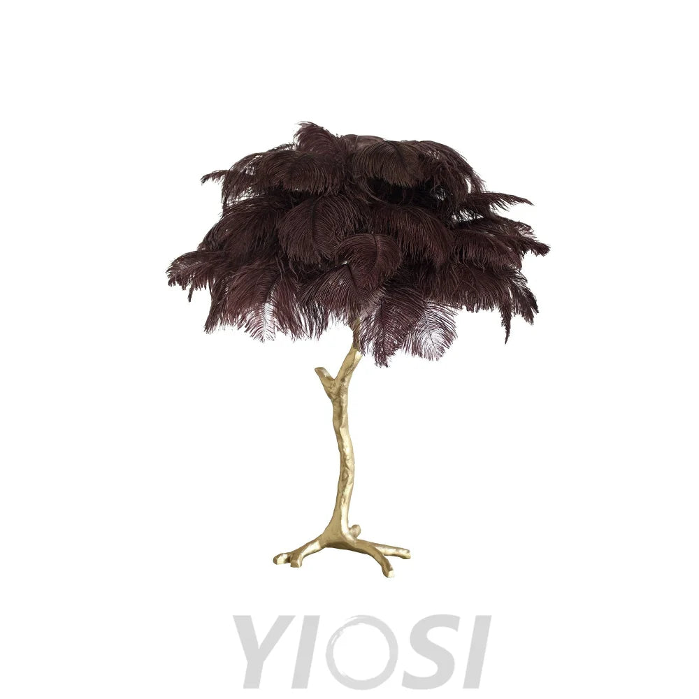 Ostrich Feather Table Lamp Lamp