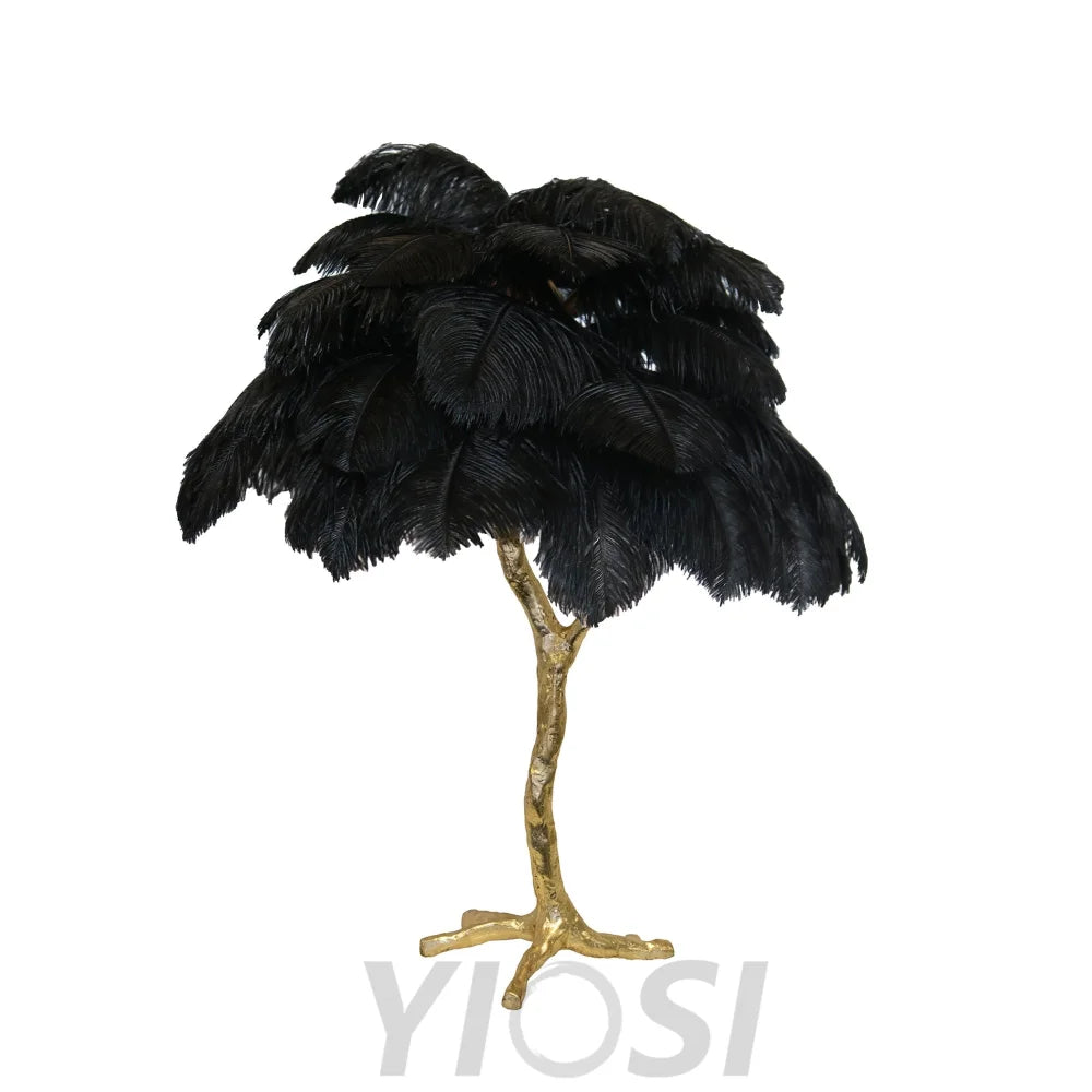 Ostrich Feather Table Lamp Lamp