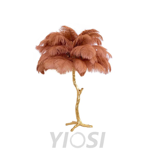 Ostrich Feather Table Lamp Lamp