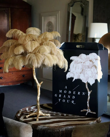 Ostrich Feather Table Lamp Lamp