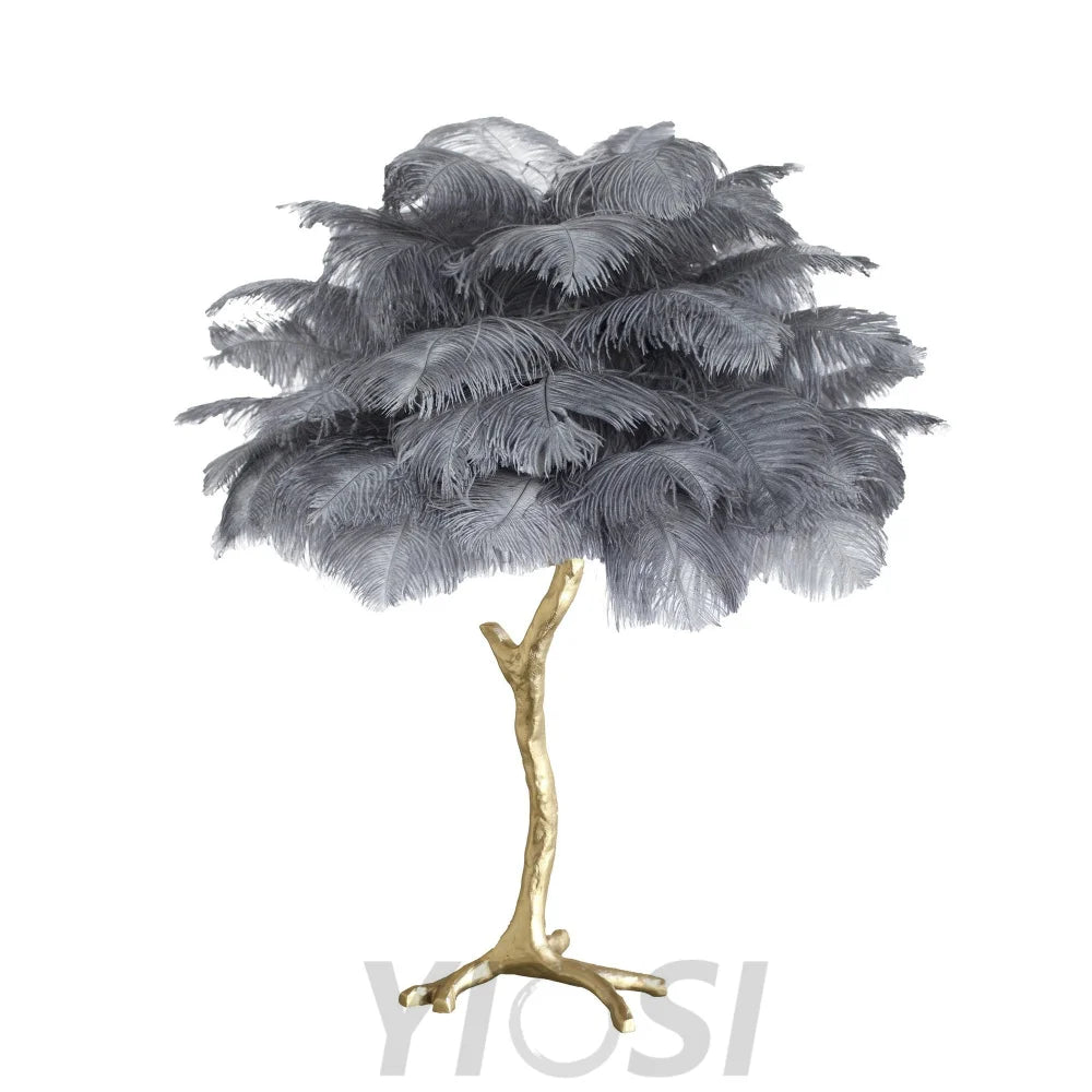 Ostrich Feather Table Lamp Lamp