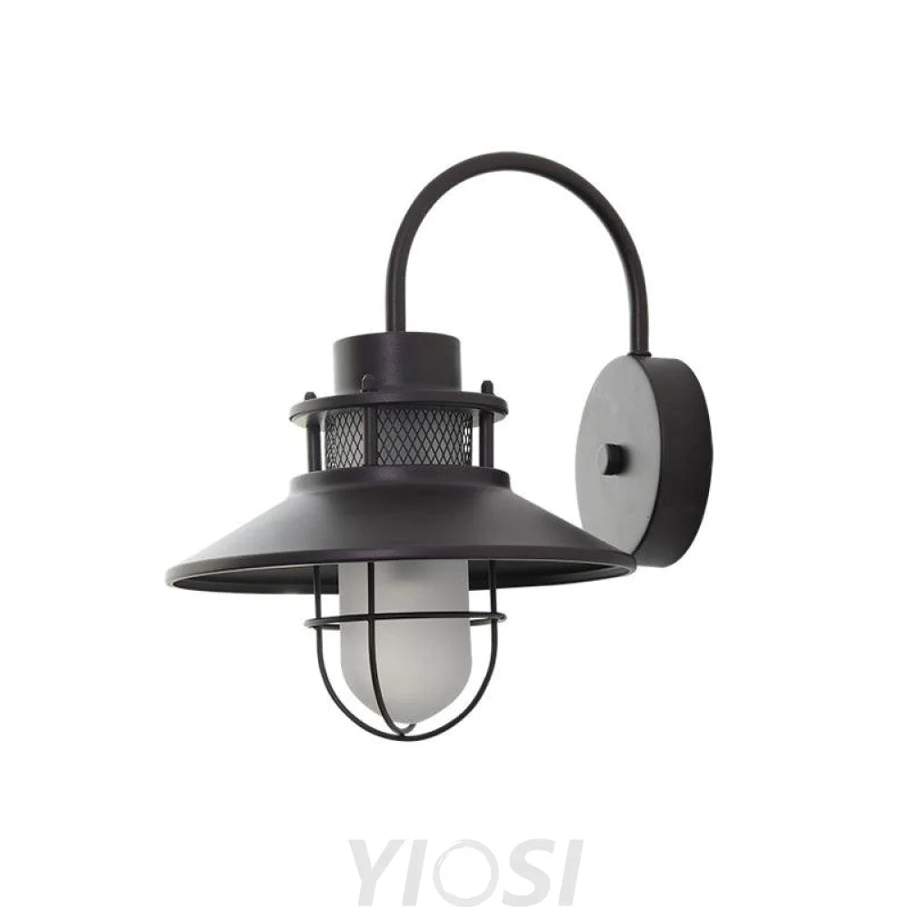 Felix Outdoor Wall Lamp – Black Frosted Glass, IP65 Waterproof, Style