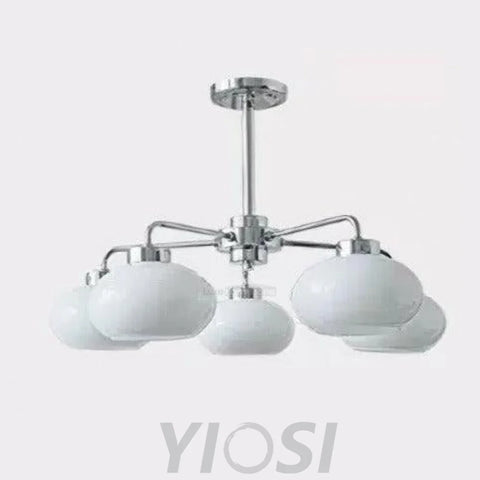 Oval Persimmon Chandelier ∅ 21.7″ - Glass Chandelier, Persimmon-1-Yiosilamp