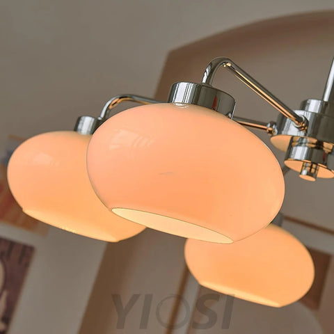 Oval Persimmon Chandelier ∅ 21.7″ - Glass Chandelier, Persimmon-1-Yiosilamp