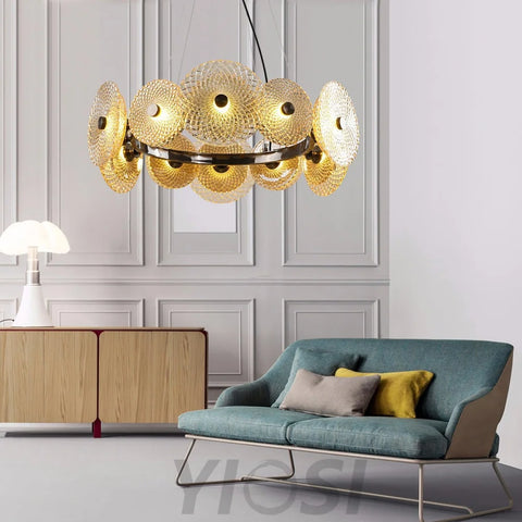 Paige Chandelier ∅ 23.6″ - Crystals-1-Yiosilamp