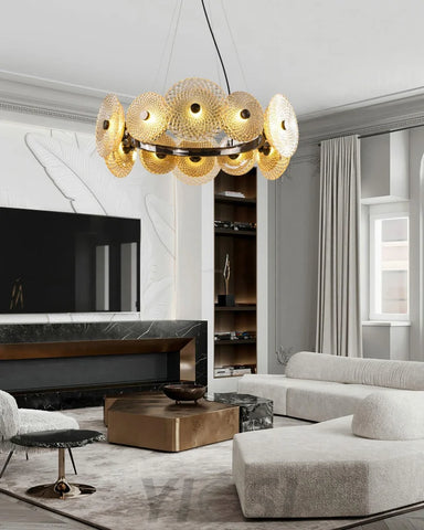 Paige Chandelier ∅ 23.6″ - Crystals-1-Yiosilamp