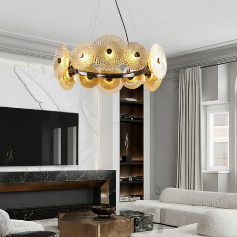 Paige Chandelier ∅ 23.6″ - Crystals-1-Yiosilamp