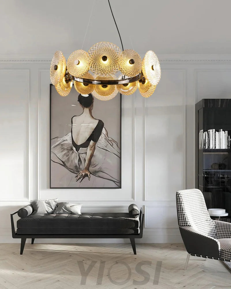 Paige Chandelier ∅ 23.6″ - Crystals-1-Yiosilamp