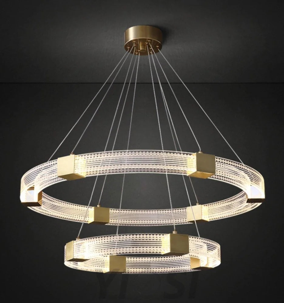 Parallel Ring LED Chandelier ∅ 25.6″ - Yiosilamp