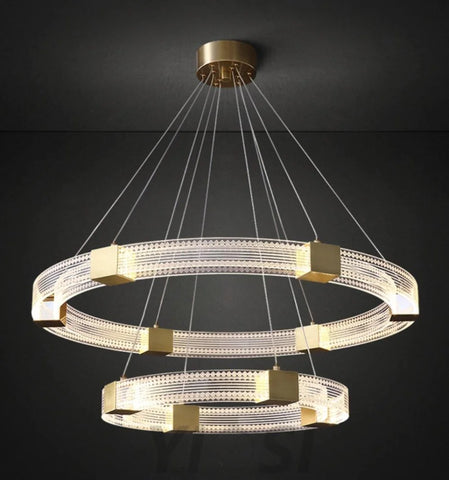 Parallel Ring LED Chandelier ∅ 25.6″ - Yiosilamp