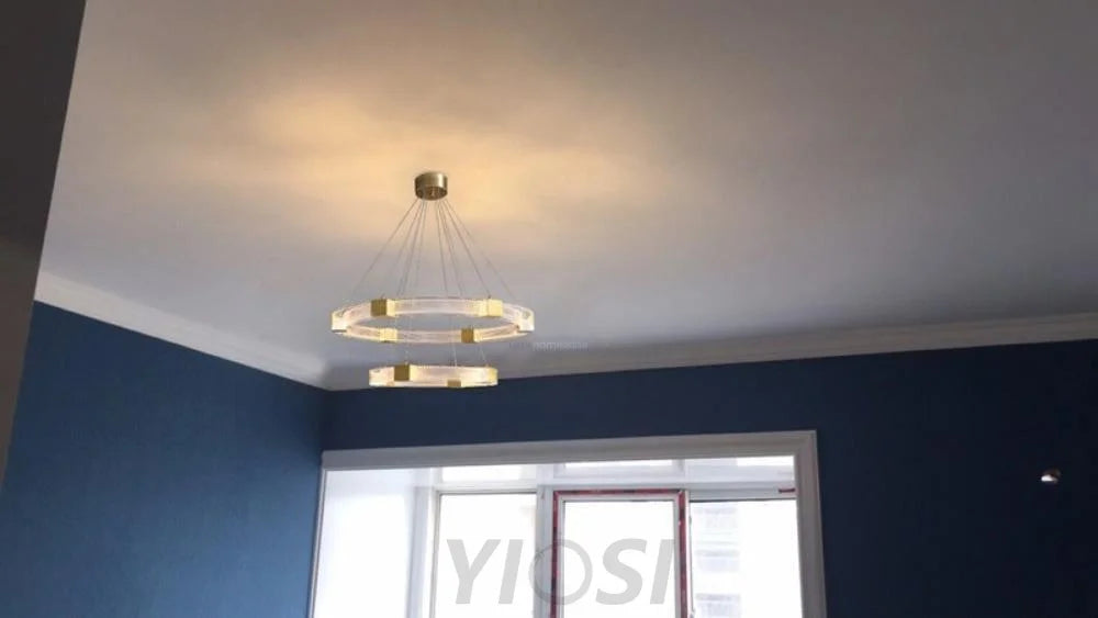 Parallel Ring LED Chandelier ∅ 25.6″ - Yiosilamp