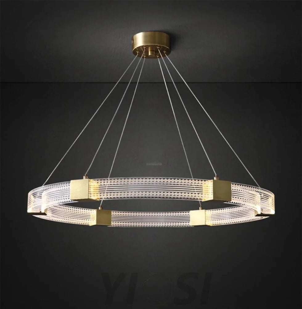 Parallel Ring LED Chandelier ∅ 25.6″ - Yiosilamp