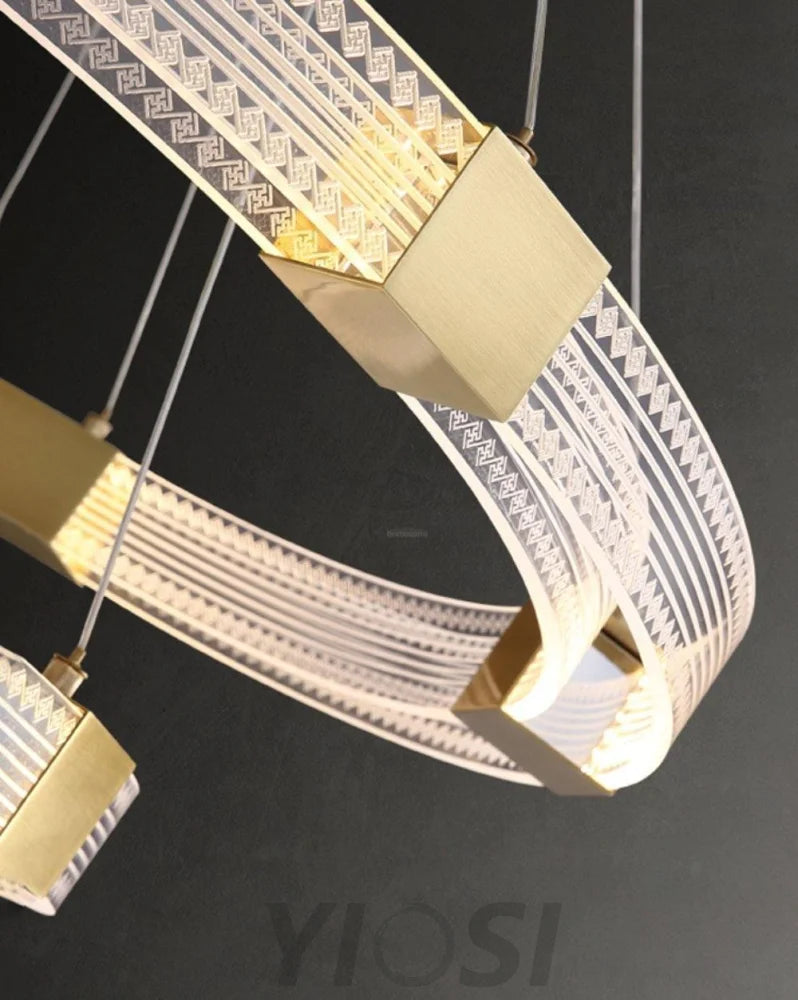 Parallel Ring LED Chandelier ∅ 25.6″ - Yiosilamp