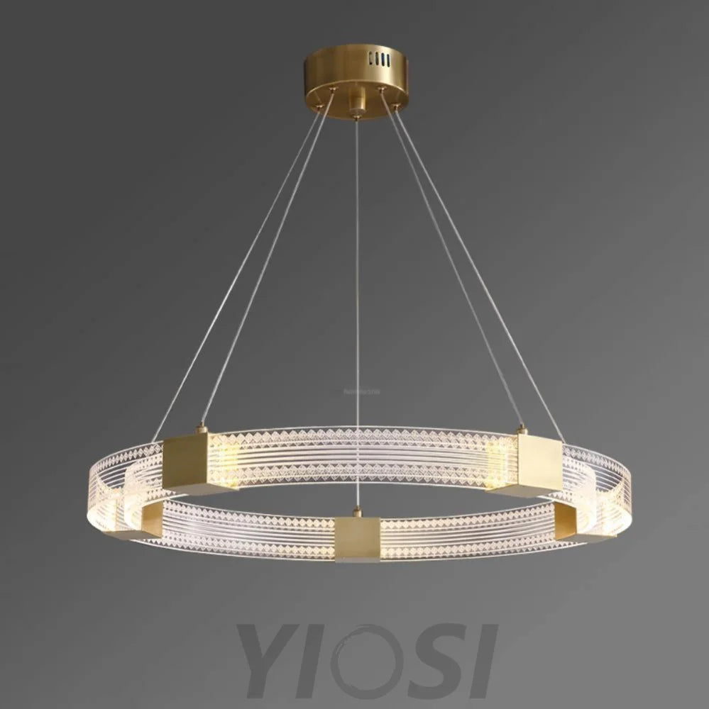 Parallel Ring LED Chandelier ∅ 25.6″ - Yiosilamp
