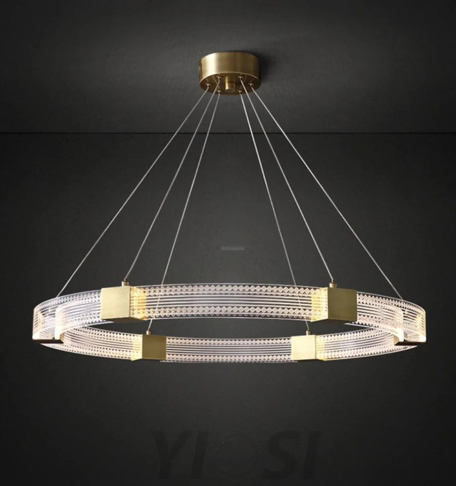 Parallel Ring LED Chandelier ∅ 25.6″ - Yiosilamp