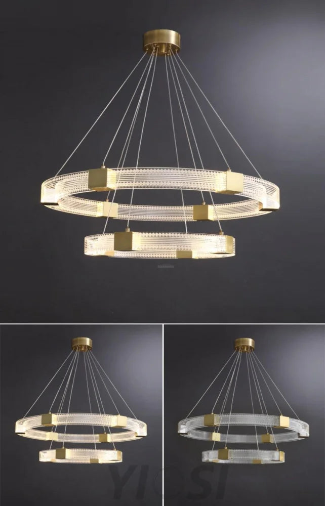 Parallel Ring LED Chandelier ∅ 25.6″ - Yiosilamp