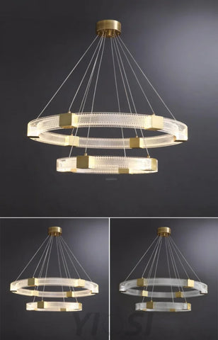 Parallel Ring LED Chandelier ∅ 25.6″ - Yiosilamp