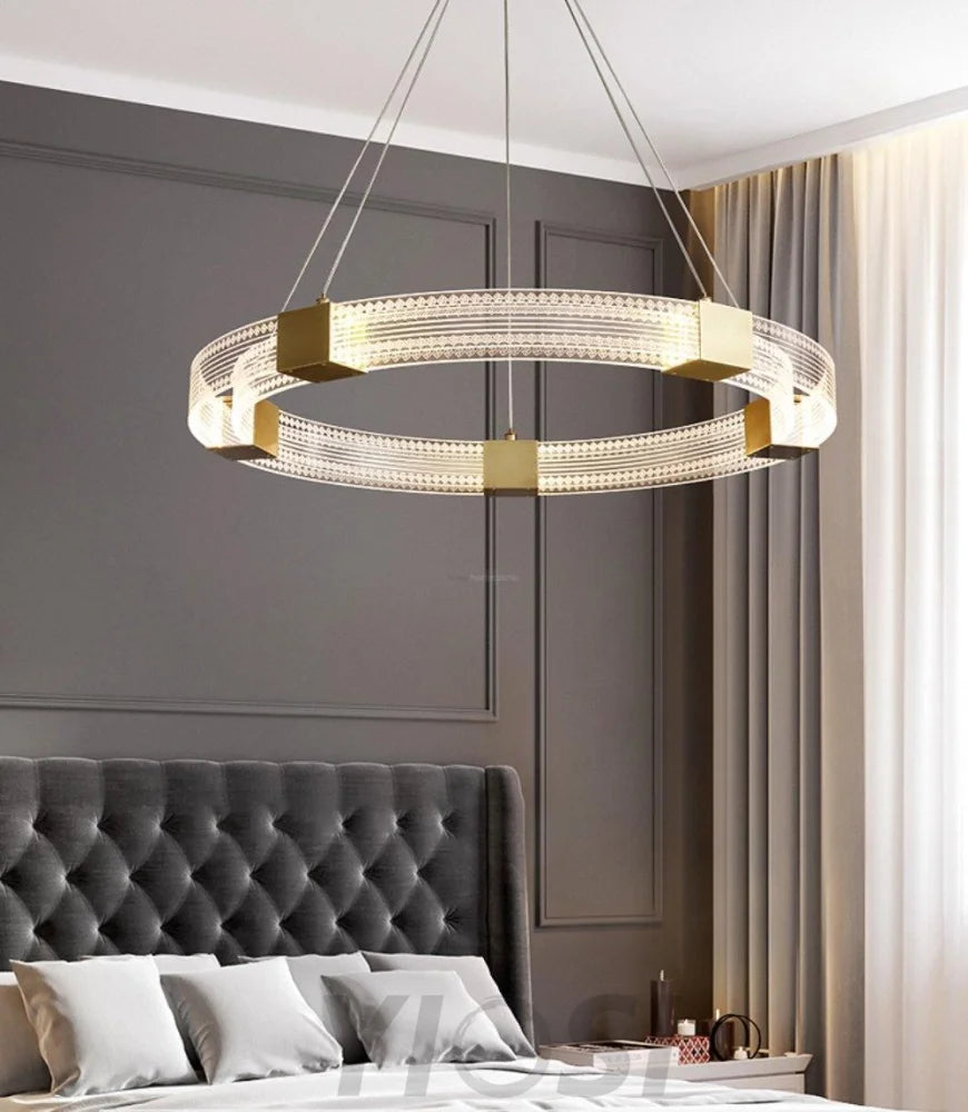 Parallel Ring LED Chandelier ∅ 25.6″ - Yiosilamp