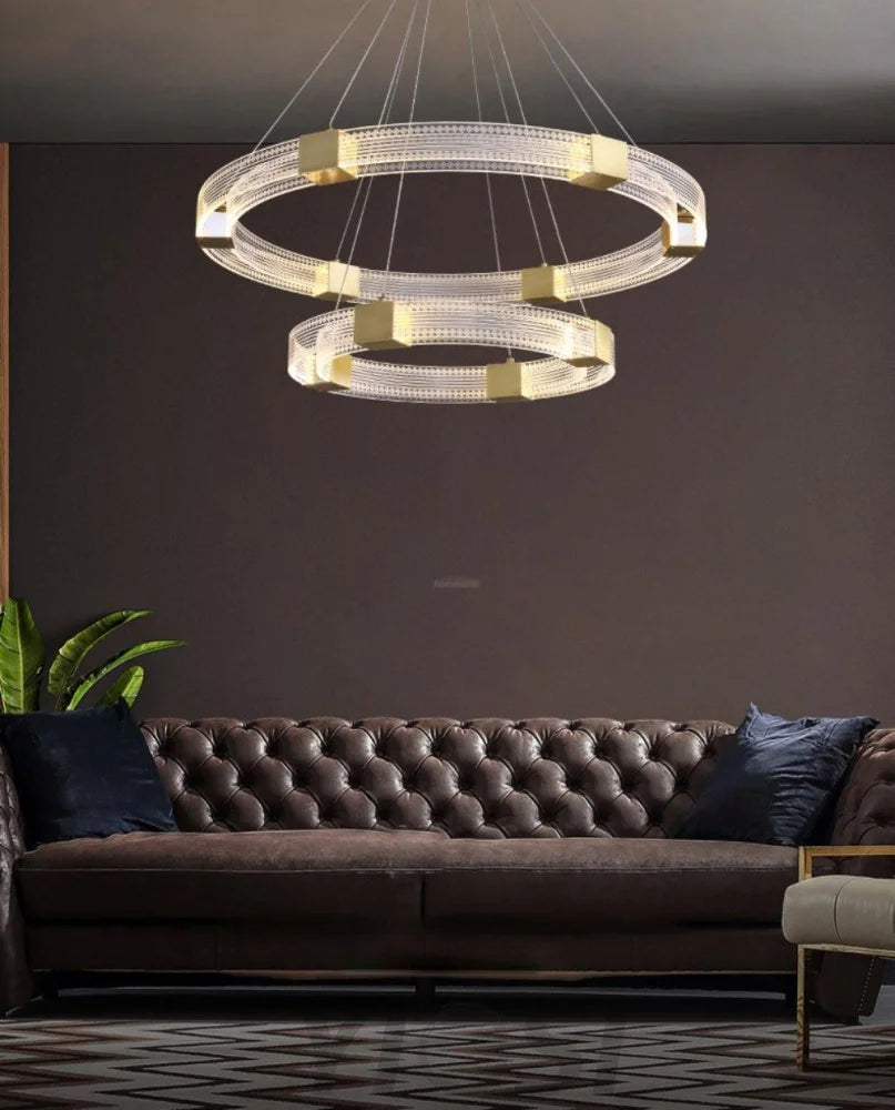 Parallel Ring LED Chandelier ∅ 25.6″ - Yiosilamp