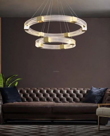 Parallel Ring LED Chandelier ∅ 25.6″ - Yiosilamp