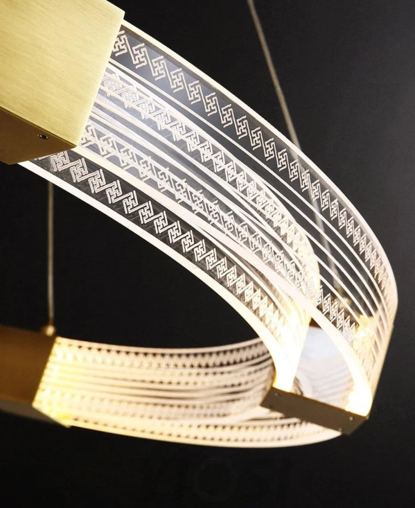 Parallel Ring LED Chandelier ∅ 25.6″ - Yiosilamp