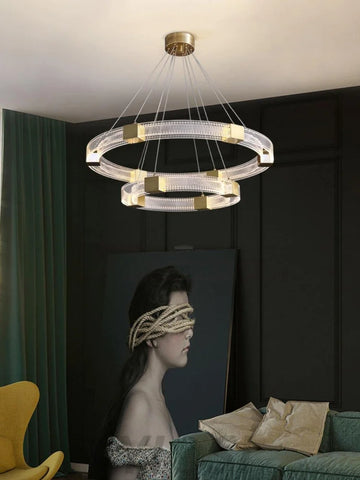 Parallel Ring LED Chandelier ∅ 25.6″ - Yiosilamp