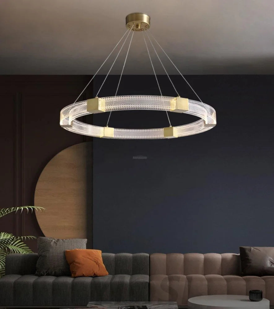 Parallel Ring LED Chandelier ∅ 25.6″ - Yiosilamp