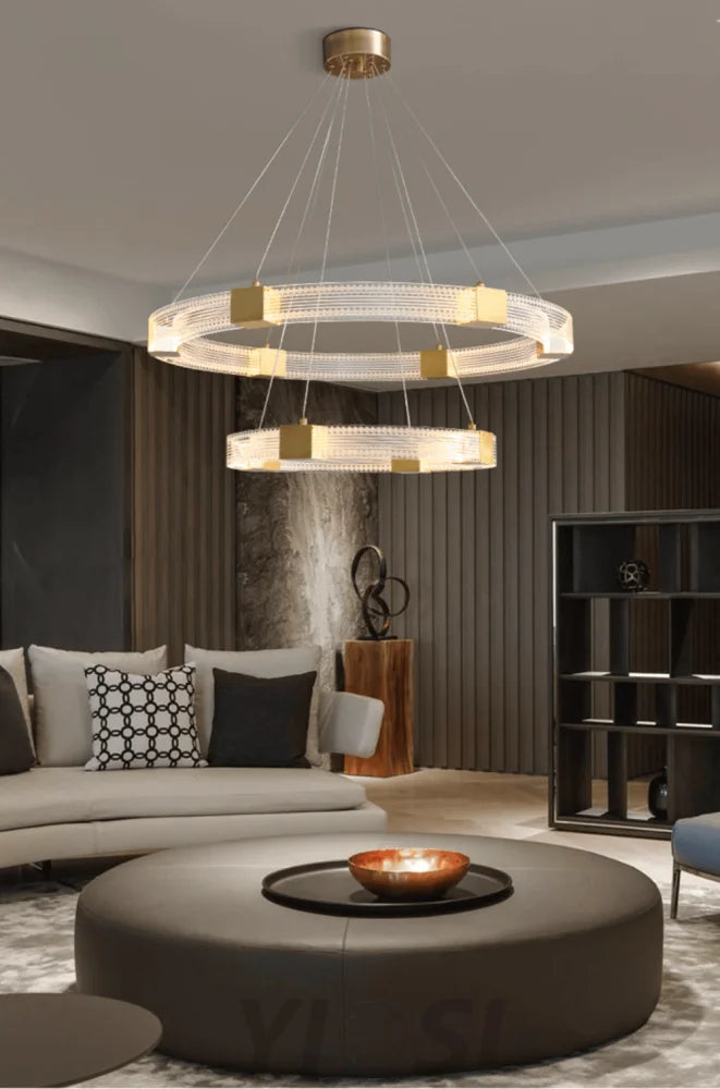 Parallel Ring LED Chandelier ∅ 25.6″ - Yiosilamp