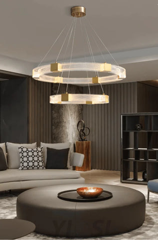 Parallel Ring LED Chandelier ∅ 25.6″ - Yiosilamp