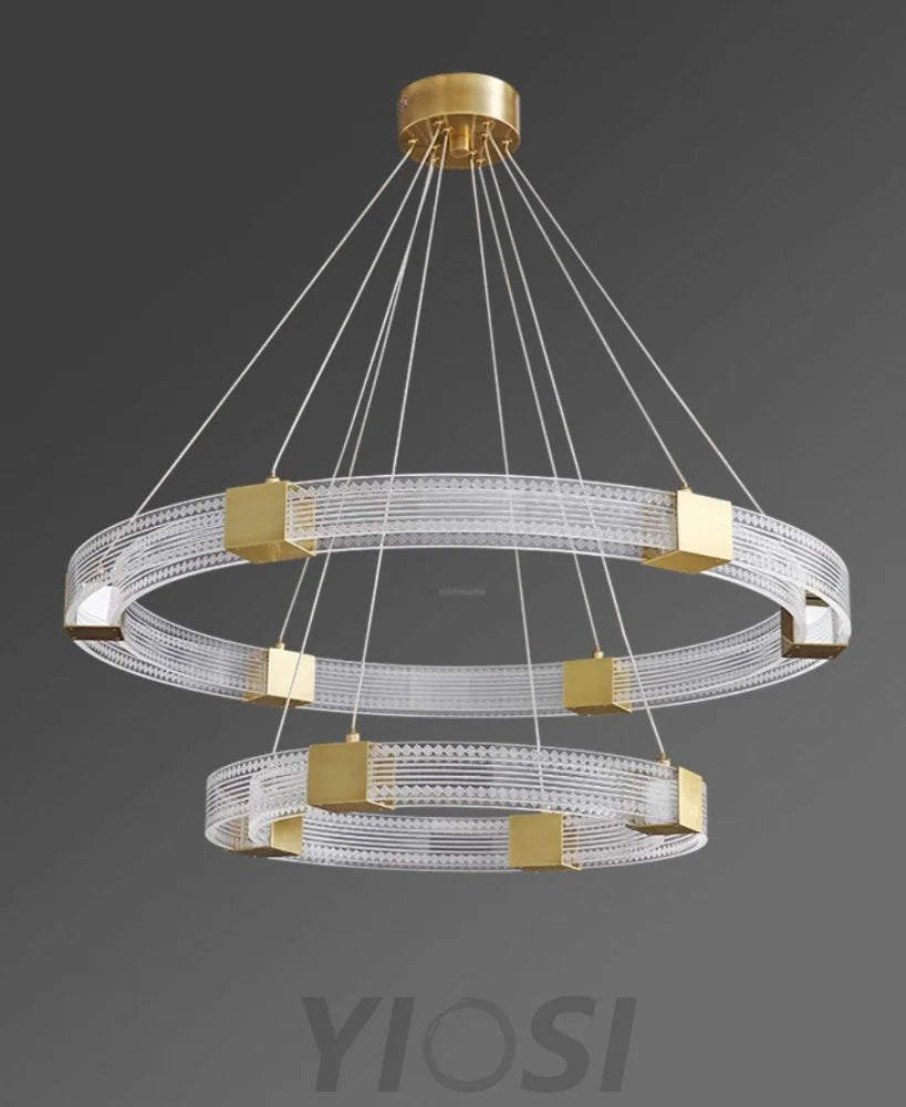 Parallel Ring LED Chandelier ∅ 25.6″ - Yiosilamp