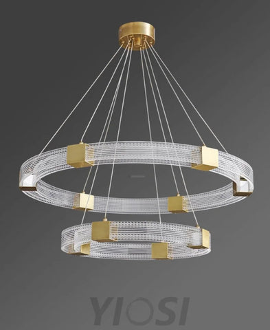 Parallel Ring LED Chandelier ∅ 25.6″ - Yiosilamp