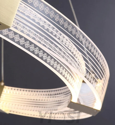 Parallel Ring LED Chandelier ∅ 25.6″ - Yiosilamp