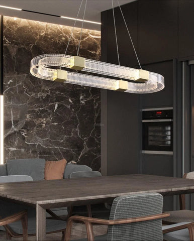 Parallel Ring LED Chandelier ∅ 25.6″ - Yiosilamp