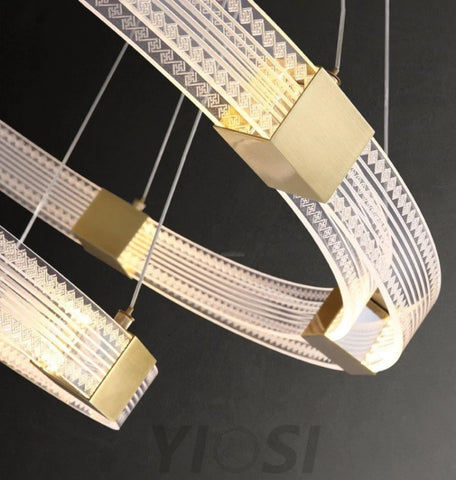 Parallel Ring LED Chandelier ∅ 25.6″ - Yiosilamp