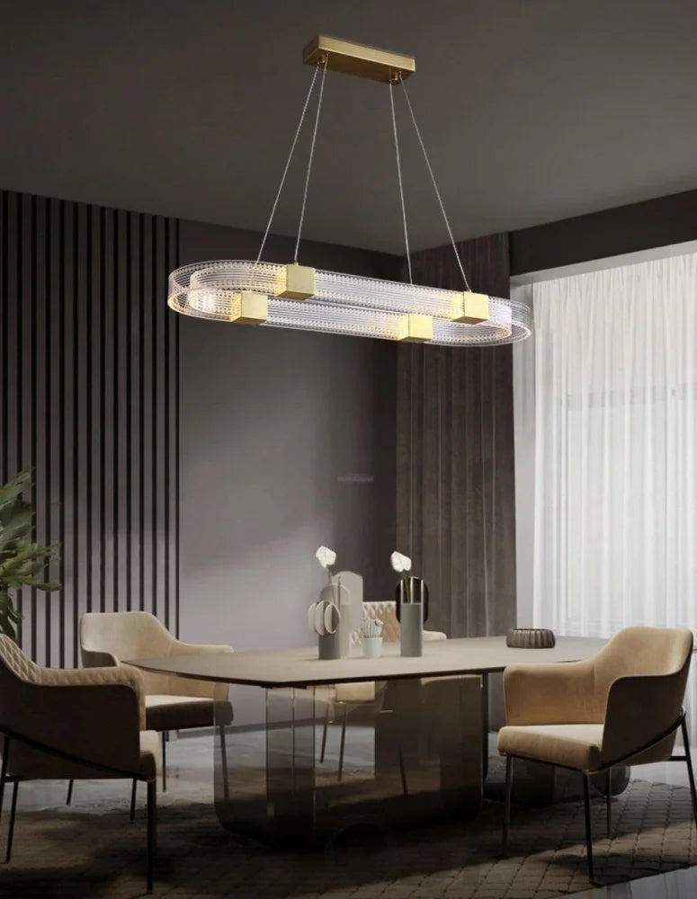 Parallel Ring LED Chandelier ∅ 25.6″ - Yiosilamp