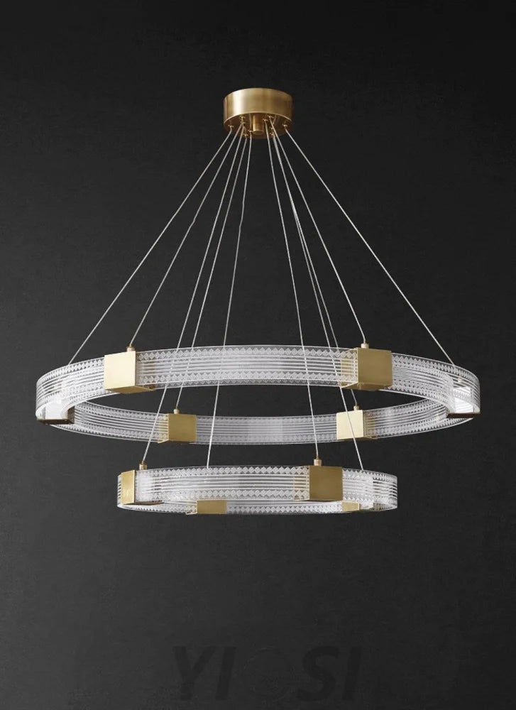 Parallel Ring LED Chandelier ∅ 25.6″ - Yiosilamp