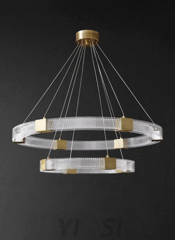 Parallel Ring LED Chandelier ∅ 25.6″ - Yiosilamp