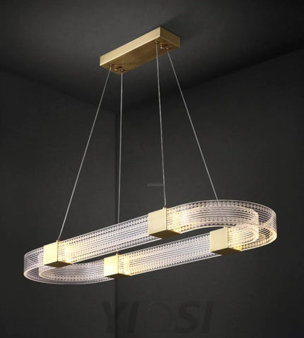 Parallel Ring LED Chandelier ∅ 25.6″ - Yiosilamp