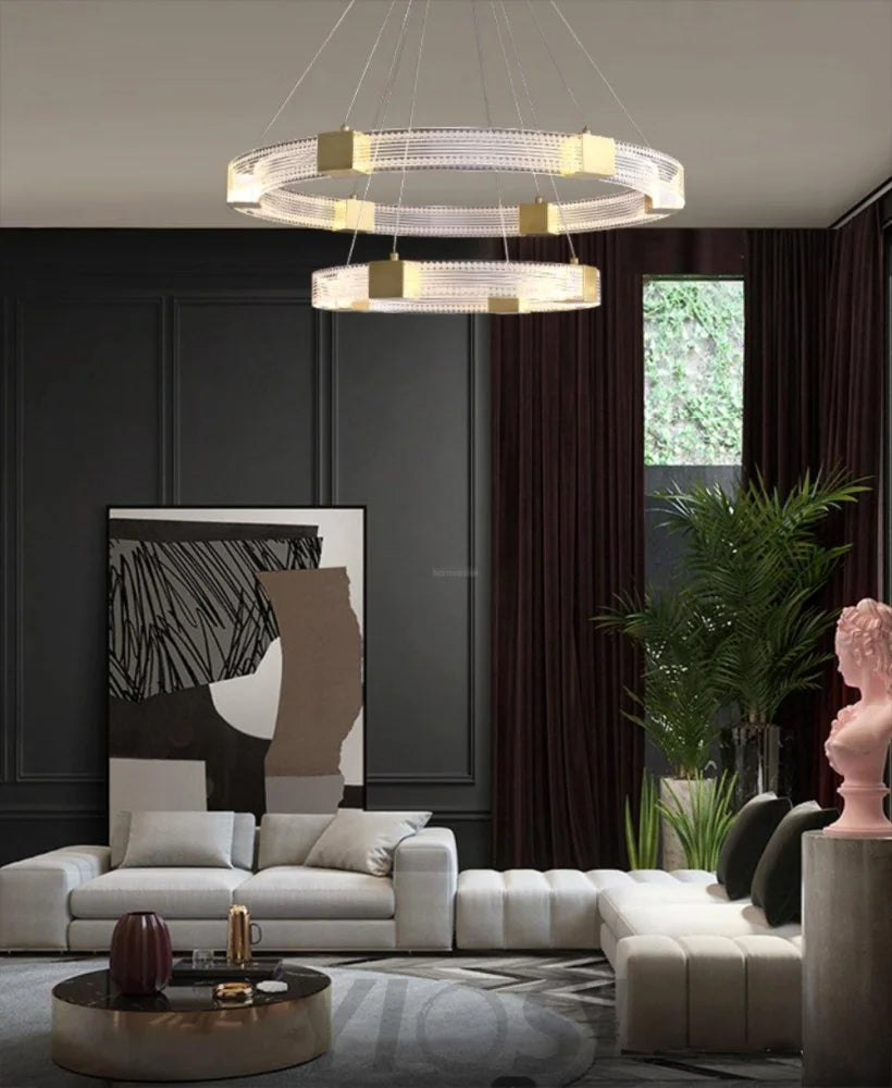 Parallel Ring LED Chandelier ∅ 25.6″ - Yiosilamp