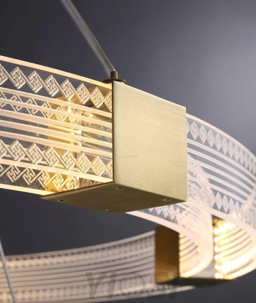 Parallel Ring LED Chandelier ∅ 25.6″ - Yiosilamp