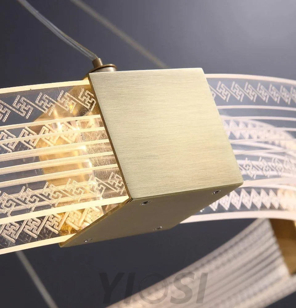 Parallel Ring LED Chandelier ∅ 25.6″ - Yiosilamp