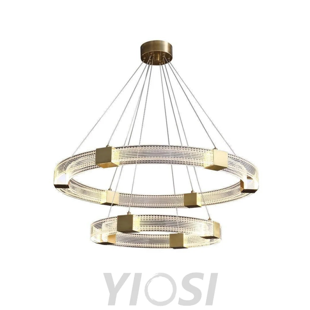 Parallel Ring LED Chandelier ∅ 25.6″ - Yiosilamp