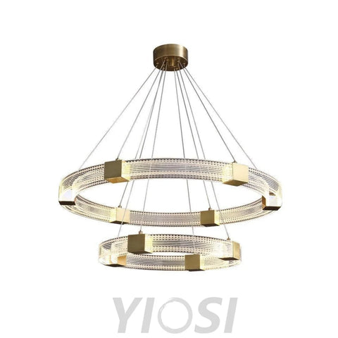 Parallel Ring LED Chandelier ∅ 25.6″ - Yiosilamp