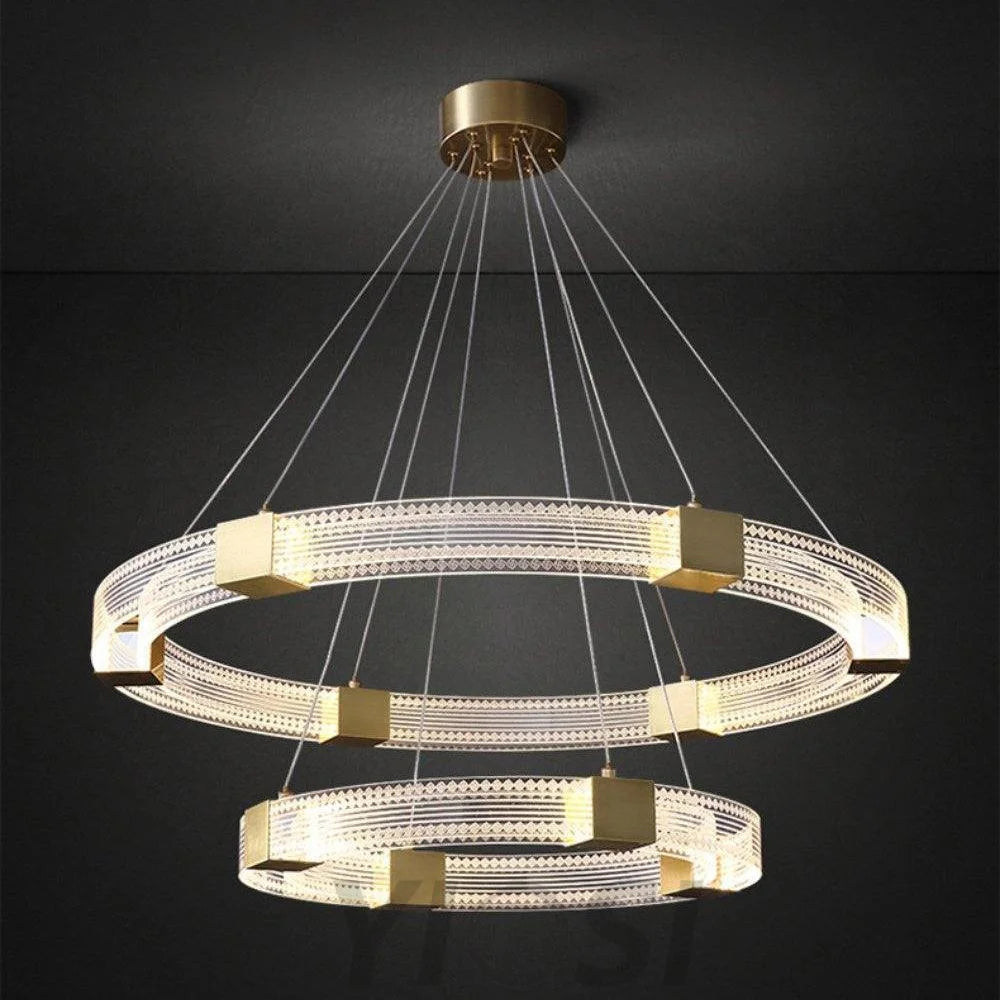 Parallel Ring LED Chandelier ∅ 25.6″ - Yiosilamp