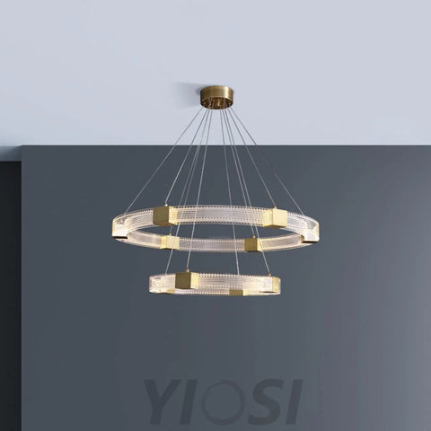 Parallel Ring LED Chandelier ∅ 25.6″ - Yiosilamp