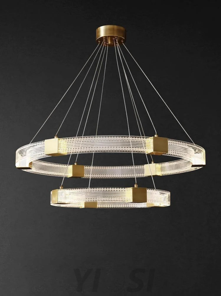 Parallel Ring LED Chandelier ∅ 25.6″ - Yiosilamp