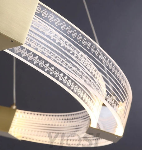 Parallel Ring LED Chandelier ∅ 25.6″ - Yiosilamp