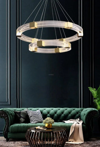 Parallel Ring LED Chandelier ∅ 25.6″ - Yiosilamp