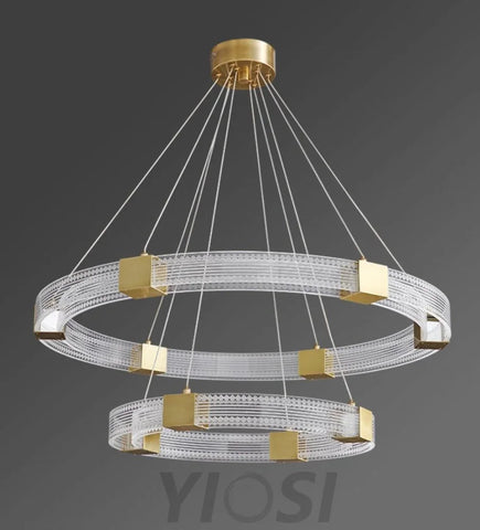 Parallel Ring LED Chandelier ∅ 25.6″ - Yiosilamp