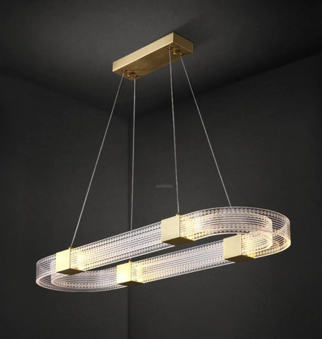 Parallel Ring LED Chandelier ∅ 25.6″ - Yiosilamp